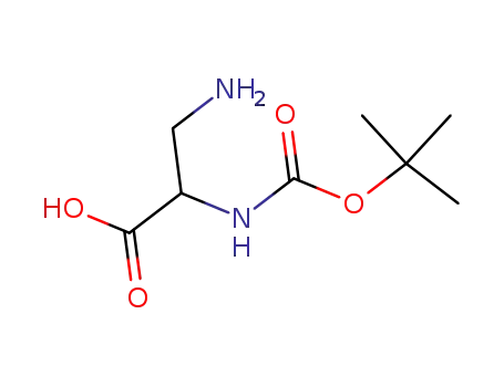 Molecular Structure of 159002-17-2 (N-ALPHA-BOC-(+/-)-2,3-DIAMINOPROPIONIC ACID)