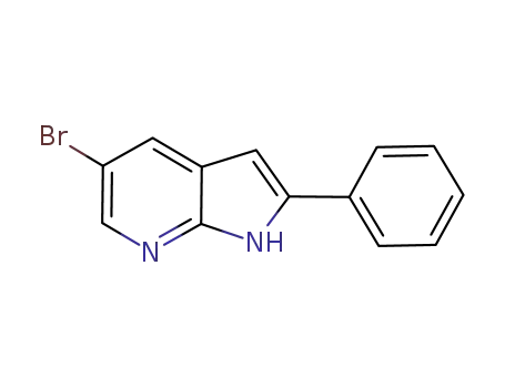 Molecular Structure of 953414-75-0 (1H-Pyrrolo[2,3-b]pyridine, 5-bromo-2-phenyl-)