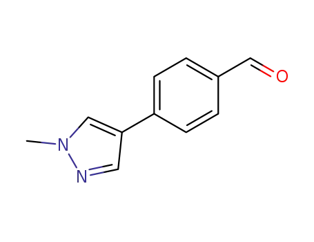 Molecular Structure of 179055-29-9 (4-(1-METHYL-1H-PYRAZOL-4-YL)BENZALDEHYDE)