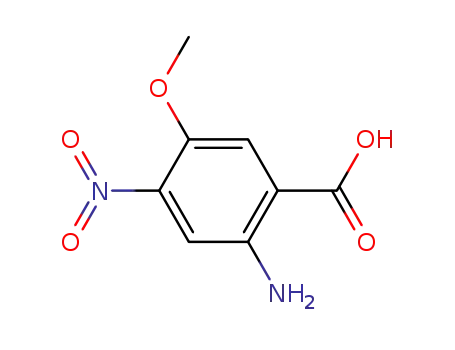 Molecular Structure of 196194-99-7 (2-Amino-4-nitro-5-methoxybenzoic Acid)