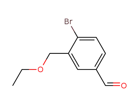 Molecular Structure of 837408-71-6 (4-BROMO-3-(ETHOXYMETHYL)BENZALDEHYDE)