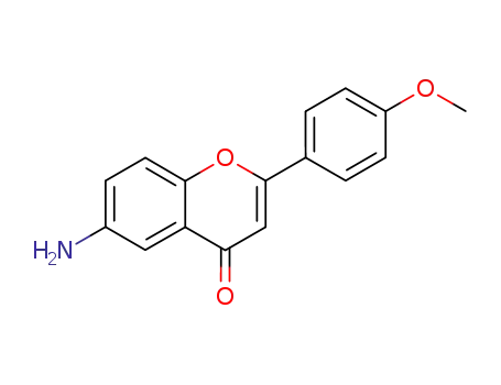 Molecular Structure of 80881-78-3 (4H-1-Benzopyran-4-one,6-amino-2-(4-methoxyphenyl)-(9CI))