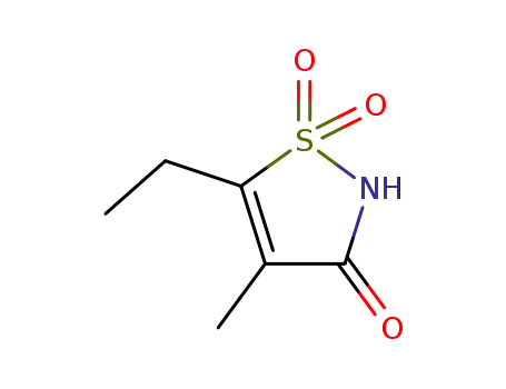 Molecular Structure of 95117-66-1 (3(2H)-Isothiazolone, 5-ethyl-4-methyl-, 1,1-dioxide)