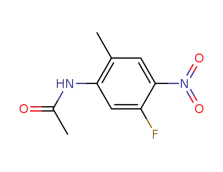 Molecular Structure of 633327-49-8 (N-(5-Fluoro-2-methyl-4-nitrophenyl)acetamide)