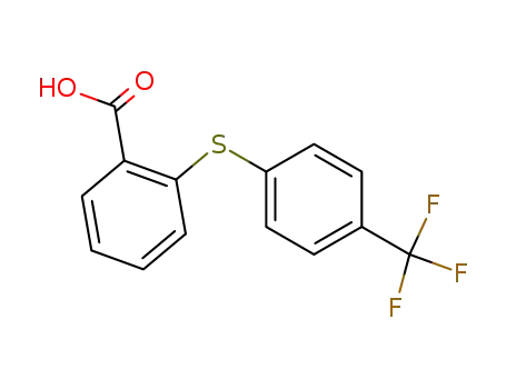 Molecular Structure of 895-45-4 (2-[[4-(TRIFLUOROMETHYL)PHENYL]THIO] BENZOIC ACID)