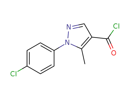 Molecular Structure of 288252-38-0 (1-(4-CHLOROPHENYL)-5-METHYL-1H-PYRAZOLE-4-CARBONYL CHLORIDE)
