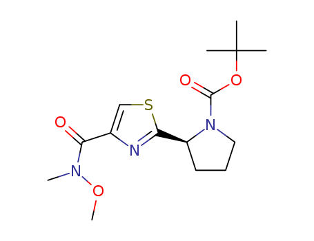 tert-butyl (2S)-2-(4-(methoxy(methyl)carbamoyl)-1,3-thiazol-2-yl)pyrrolidine-1-carboxylate