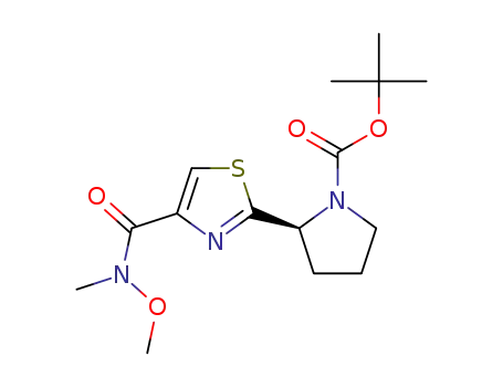 tert-butyl (2S)-2-(4-(methoxy(methyl)carbamoyl)-1,3-thiazol-2-yl)pyrrolidine-1-carboxylate