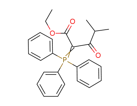 Molecular Structure of 95648-08-1 (Pentanoic acid, 4-methyl-3-oxo-2-(triphenylphosphoranylidene)-, ethyl
ester)