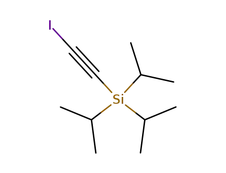 Molecular Structure of 160481-43-6 ((iodoethynyl)triisopropylsilane)