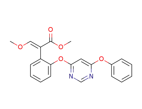 Molecular Structure of 131860-27-0 ((E)-methyl 3-methoxy-2-(2-(6-phenoxypyrimidin-4-yloxy)phenyl)acrylate)