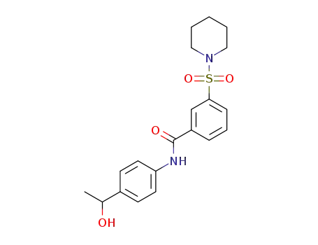 N-[4-(1-hydroxyethyl)phenyl]-3-(piperidin-1-ylsulfonyl)benzamide