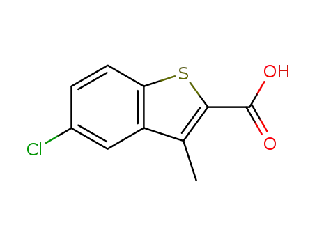 Molecular Structure of 50451-84-8 (5-Chloro-3-methyl-1-benzothiophene-2-carboxylic acid)