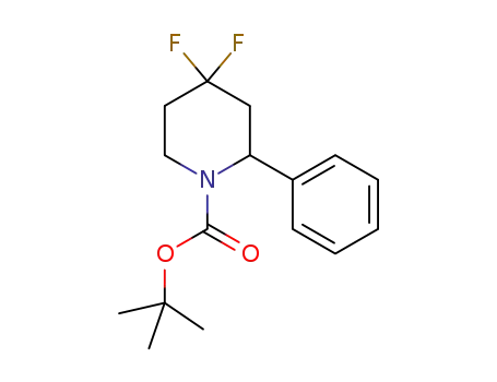 Molecular Structure of 1257300-29-0 (tert-butyl 4,4-difluoro-2-phenylpiperidine-1-carboxylate)