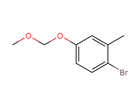 Molecular Structure of 58402-70-3 (Benzene, 1-bromo-4-(methoxymethoxy)-2-methyl-)