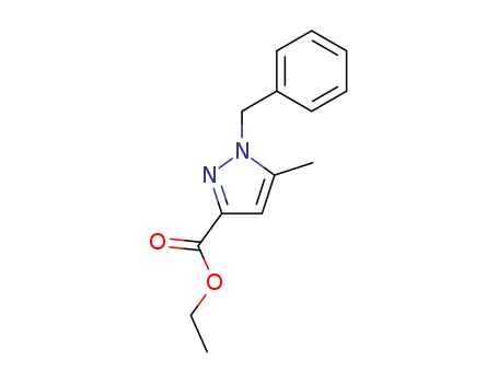 1H-Pyrazole-3-carboxylic acid, 5-methyl-1-(phenylmethyl)-, ethyl ester