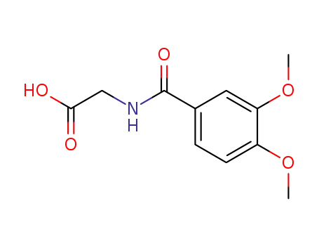 Molecular Structure of 59893-89-9 ((3,4-DIMETHOXY-BENZOYLAMINO)-ACETIC ACID)