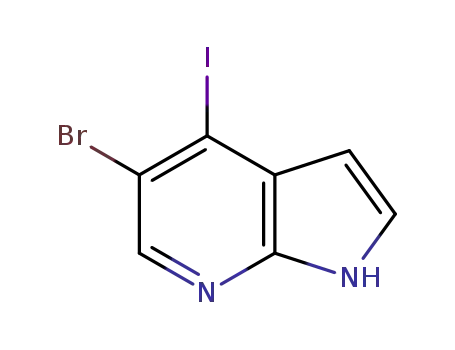 Molecular Structure of 1092580-04-5 (5-Bromo-4-iodo-1H-pyrrolo[2,3-b]pyridine)