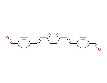 4-((E)-2-(4-[(E)-2-(4-formylphenyl)ethenyl]phenyl)ethenyl)benzaldehyde