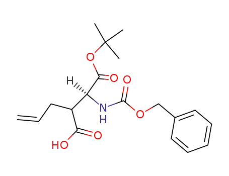 Molecular Structure of 144787-23-5 (N-[(Phenylmethoxy)carbonyl]-3-allyl-L-aspartic acid 1-tert-butyl ester)