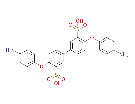Molecular Structure of 500295-67-0 (4,4'-bis(4-aminophenoxy)biphenyl-3,3'-disulfonic acid)