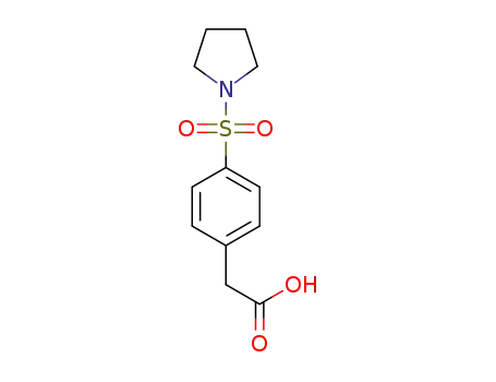 Molecular Structure of 346611-59-4 (Benzeneacetic acid, 4-(1-pyrrolidinylsulfonyl)-)