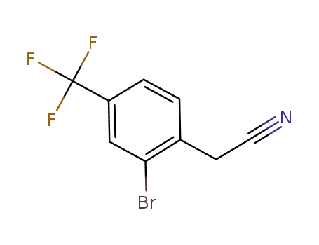 Molecular Structure of 474024-36-7 (2-Bromo-4-(trifluoromethyl)phenylacetonitrile)