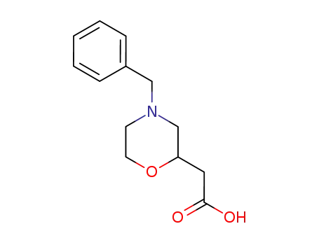 Molecular Structure of 146944-27-6 ((4-BENZYL-MORPHOLIN-2-YL)-ACETIC ACID)