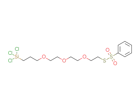 S-(2-(2-(2-(3-trichlorosilyl-propyloxy)-ethoxy)-ethoxy)-ethyl) benzenethio-sulfonate