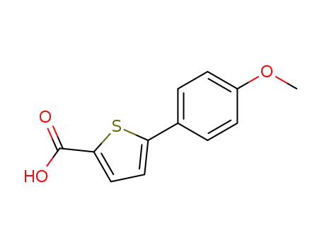 Molecular Structure of 116016-56-9 (5-(4-METHOXYPHENYL)-2-THIOPHENECARBOXYLIC ACID)