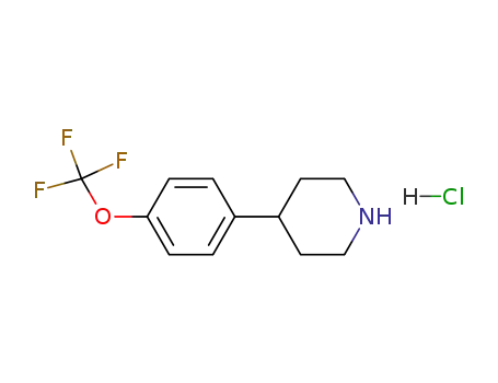 Molecular Structure of 1004618-85-2 (4-(4-(TrifluoroMethoxy)phenyl)piperidine hydrochloride)
