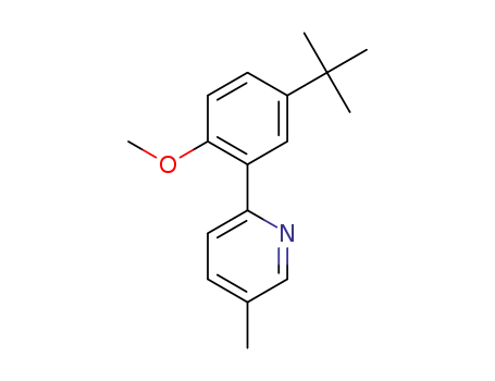 Molecular Structure of 1609654-41-2 (2-(5-(tert-butyl)-2-methoxyphenyl)-5-methylpyridine)