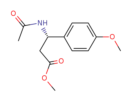 Molecular Structure of 434957-82-1 (Methyl (S)-3-acetamido-3-(4-methoxyphenyl)propanoate)
