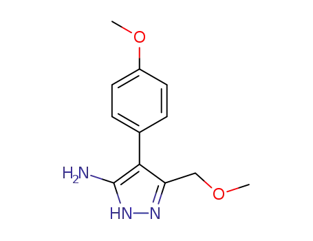 Molecular Structure of 895010-30-7 (5-METHOXYMETHYL-4-(4-METHOXY-PHENYL)-2H-PYRAZOL-3-YLAMINE)