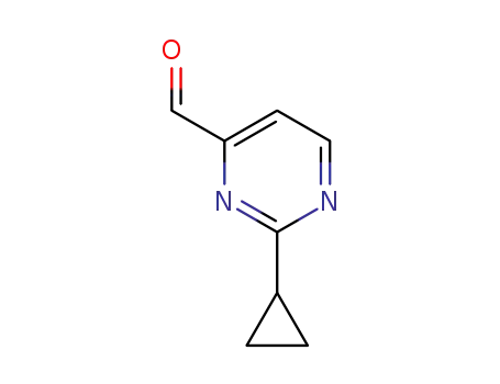 Molecular Structure of 948549-81-3 (2-Cyclopropylpyrimidine-4-carbaldehyde)