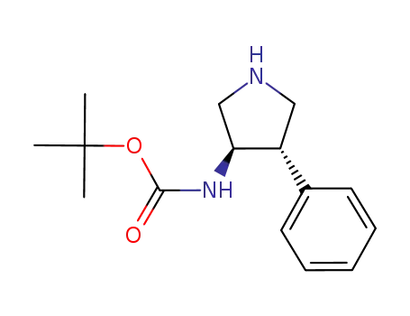 Molecular Structure of 351360-61-7 ((4-PHENYLPYRROLIDIN-3-YL)CARBAMIC ACID TERT-BUTYL ESTER)