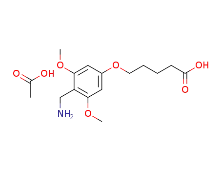 Molecular Structure of 125666-67-3 (5-[4-(AMinoMethyl)-3,5-diMethoxyphenoxy]pentanoic Acid Acetate)