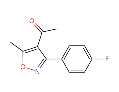 Molecular Structure of 169814-55-5 (Ethanone, 1-[3-(4-fluorophenyl)-5-methyl-4-isoxazolyl]-)