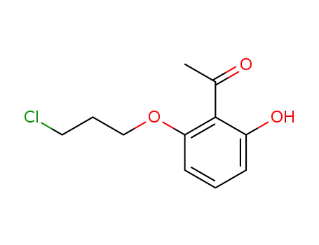 Molecular Structure of 105277-74-5 (2-(3-chlorophenoxy)-6-hydroxyacetophenone)