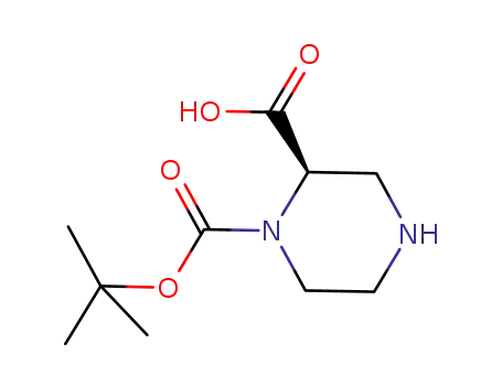 Molecular Structure of 278788-60-6 ((R)-4-Boc-Piperazine-3-carboxylic acid)