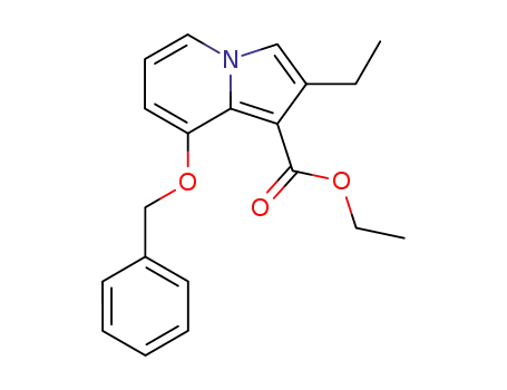 Molecular Structure of 177558-64-4 (Ethyl (8-Benzyloxy-2-ethylindolizin-1-yl)carboxylate)