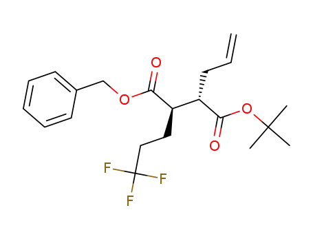 Molecular Structure of 1581734-68-0 ((2S,3R)-4-benzyl 1-tert-butyl 2-allyl-3-(3,3,3-trifluoropropyl)succinate)