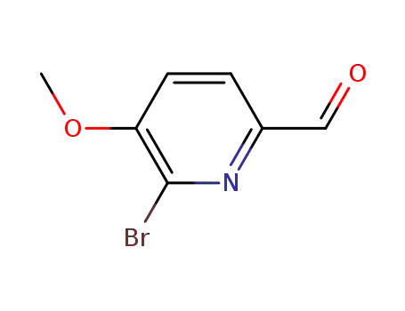 Molecular Structure of 329217-74-5 (6-BroMo-5-Methoxypicolinaldehyde)