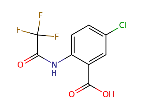 Molecular Structure of 648939-10-0 (5-chloro-2-(2,2,2-trifluoroacetyl)aminobenzoic acid)
