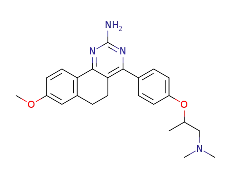 Molecular Structure of 1469863-71-5 (4-(4-(1-(dimethylamino)propan-2-yloxy)phenyl)-5,6-dihydro-8-methoxybenzo[h]quinazolin-2-amine)