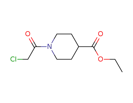 Molecular Structure of 318280-71-6 (ETHYL 1-(2-CHLOROACETYL)-4-PIPERIDINECARBOXYLATE)