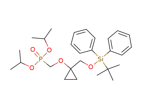 Molecular Structure of 441784-84-5 (Phosphonic acid,
[[[1-[[[(1,1-dimethylethyl)diphenylsilyl]oxy]methyl]cyclopropyl]oxy]methyl]-,
bis(1-methylethyl) ester)