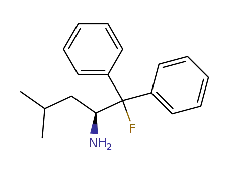 Molecular Structure of 352535-74-1 ((S)-(-)-2-AMINO-4-METHYL-1,1-DIPHENYLPENTANE)