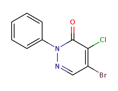 Molecular Structure of 1698-63-1 (5-bromo-4-chloro-2-phenylpyridazin-3(2H)-one)