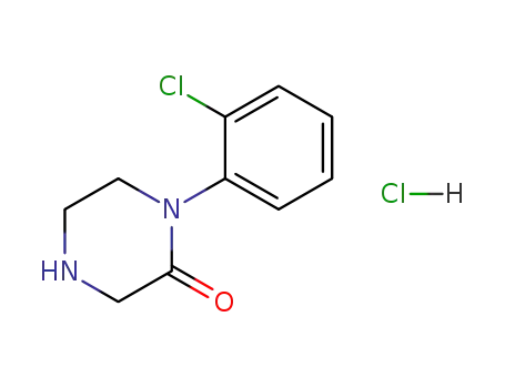 Molecular Structure of 1146411-40-6 (1-(2-chlorophenyl)-2-piperazinonehydrochloride)